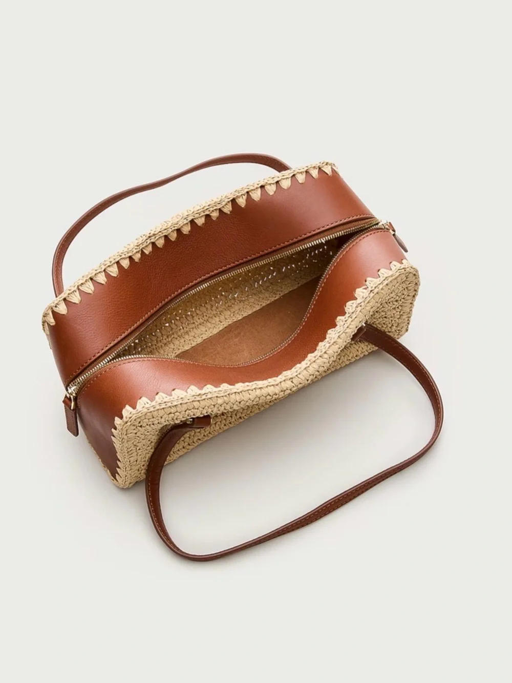 NWT J Crew Delphine Hand Knotted Shoulder Bag in Straw